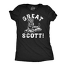 Womens Funny T Shirts Great Scott Sarcastic Puppy Graphic Novelty Tee For Ladies