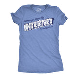 Womens Funny T Shirts Greetings From The Internet Its Mostly Cats Tee For Ladies