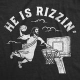 Womens Funny T Shirts He Is Rizzin Sarcastic Jesus Graphic Tee For Ladies