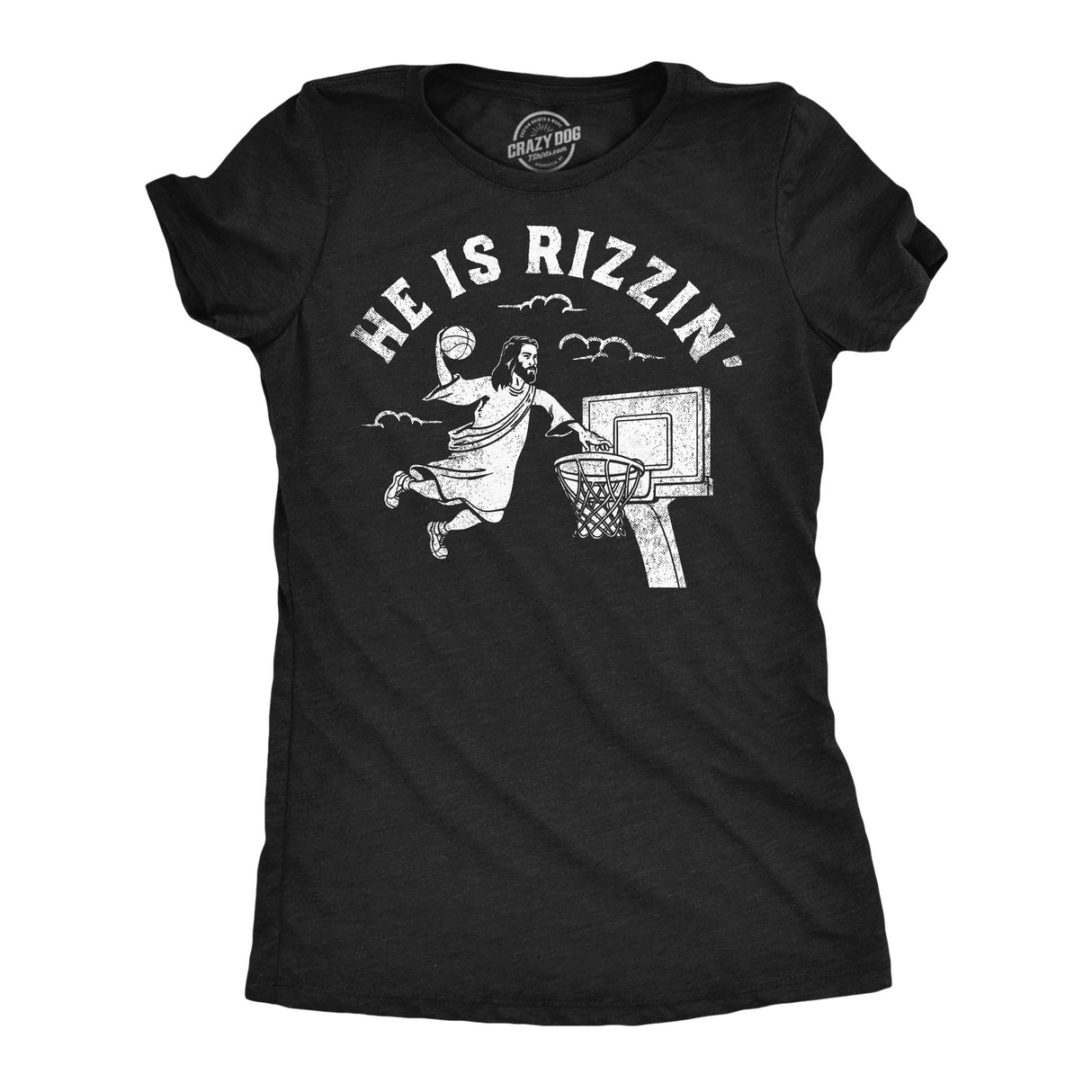 Womens Funny T Shirts He Is Rizzin Sarcastic Jesus Graphic Tee For Ladies