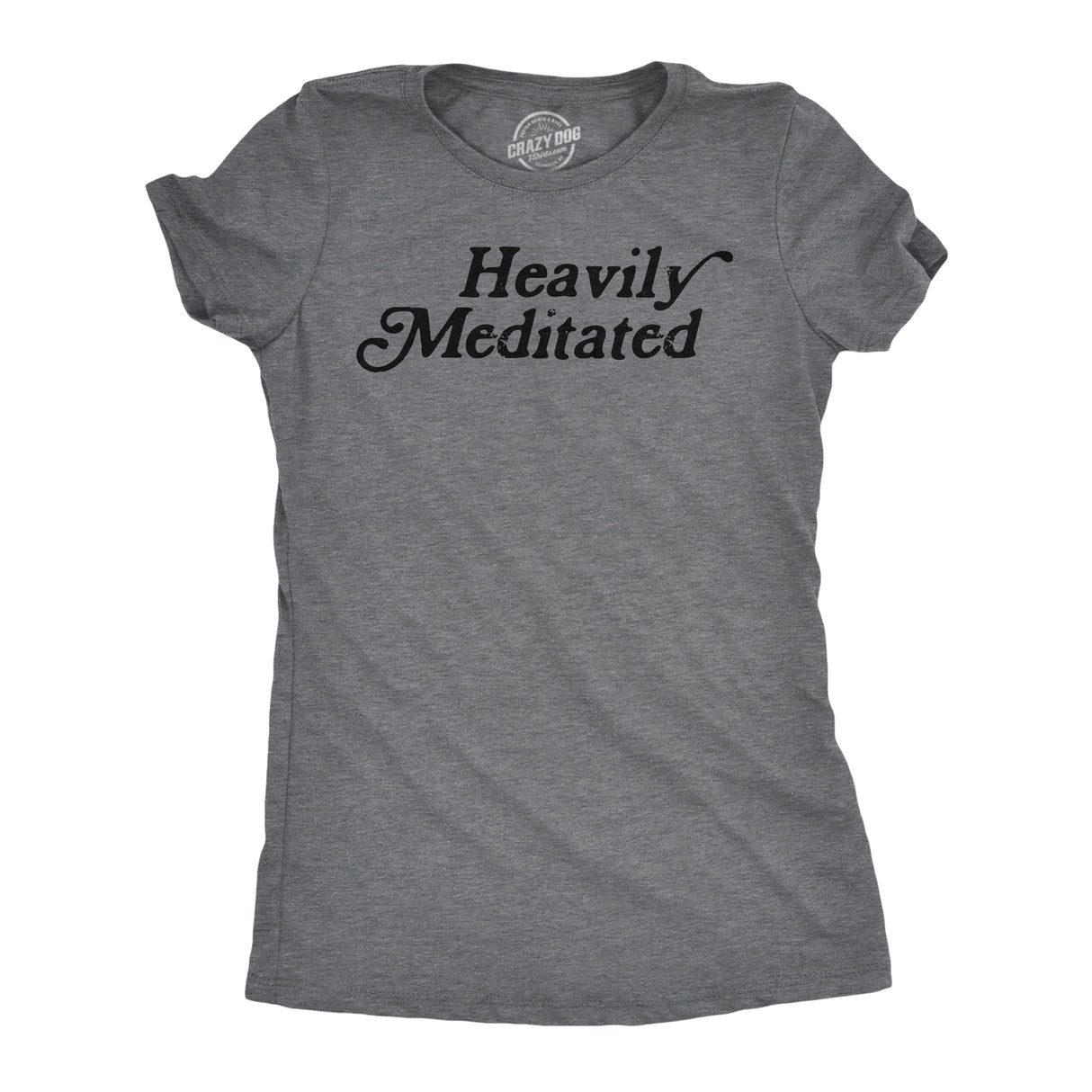 Womens Funny T Shirts Heavily Meditated Shirt Zen Graphic Tee For Ladies