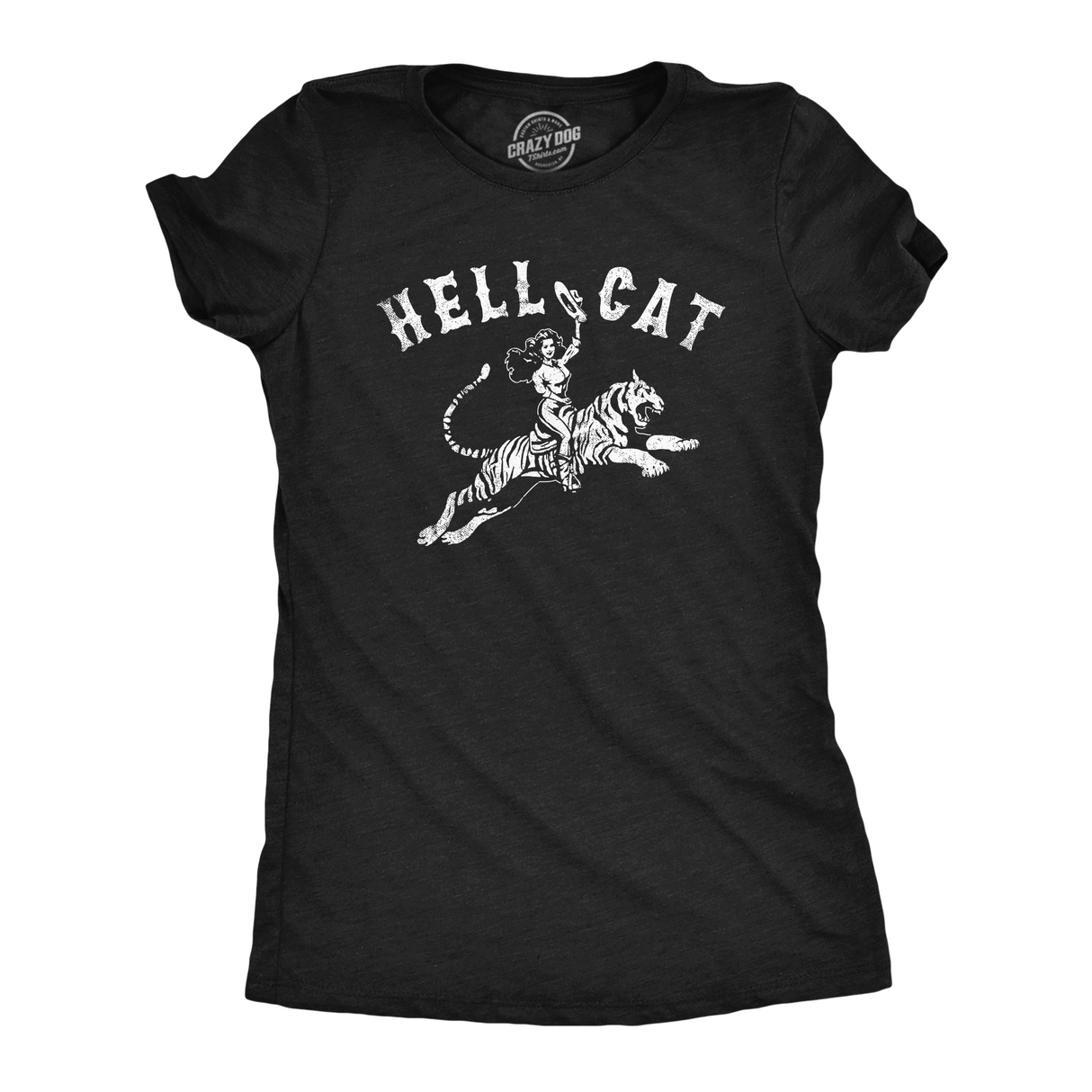Womens Funny T Shirts Hell Cat Sarcastic Tiger Graphic Novelty Tee for Ladies