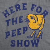 Womens Funny T Shirts Here for The Peep Show Sarcastic Graphic Tee for Ladies