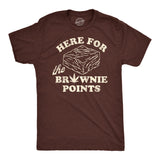 Mens Funny T Shirts Here For The Brownie Points Sarcastic 420 Graphic Tee