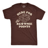 Mens Funny T Shirts Here For The Brownie Points Sarcastic 420 Graphic Tee