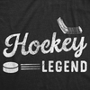 Mens Funny T Shirts Hockey Legend Sarcastic Sports Graphic Tee For Men