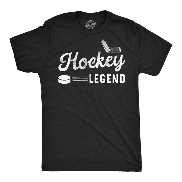 Mens Funny T Shirts Hockey Legend Sarcastic Sports Graphic Tee For Men