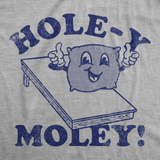 Mens Funny T Shirts Holey Moley Sarcastic Corn Hole Graphic Tee for Men
