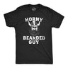 Mens Horny Bearded Guy T Shirt Funny Adult Sex Viking Helmet Joke Tee for Guys