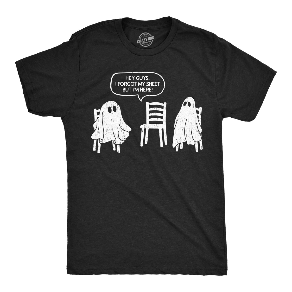 Mens Funny T Shirts Hey Guys I Forgot My Sheet But Im Here Sarcastic Halloween Ghost Tee for Men