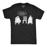 Mens Funny T Shirts Hey Guys I Forgot My Sheet But Im Here Sarcastic Halloween Ghost Tee for Men