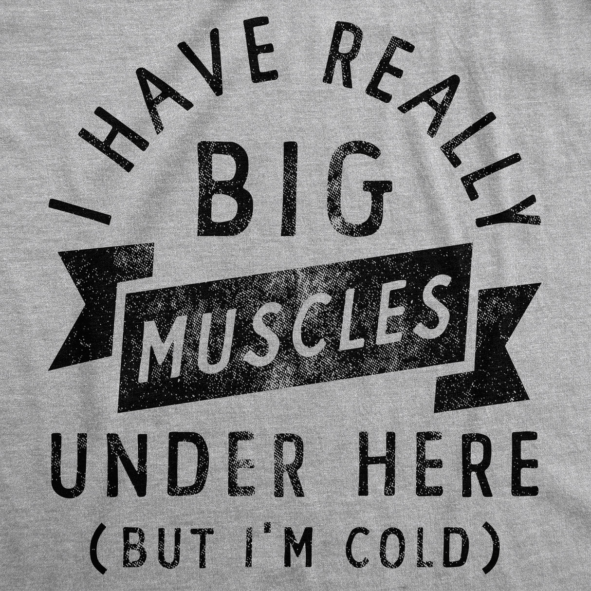 I Have Really Big Muscles Under Here But Im Cold Unisex Hoodie Funny Fitness Joke Novelty Sweatshirt