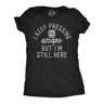 Womens Funny T Shirts I Keep Pressing Escape But Im Still Here Sarcastic Graphic Novelty Tee for Ladies