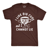 Mens Funny T Shirts I Like Big Cups and I Cannot Lie Sarcastic Caffeine Lovers Tee for Men