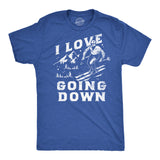 Mens Funny T Shirts I Love Going Down Sarcastic Skiiing Graphic Novelty Tee for Men