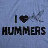 Mens Funny T Shirts I Heart Hummers Sarcastic Humming Bird Graphic Tee For Men