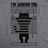 Mens Im Judging You Funny T Shirts Sarcastic Kitten Graphic Tee For Men