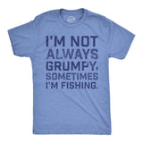 Mens Funny T Shirts Im Not Always Grumpy Sometimes Im Fishing Sarcastic Fish Tee for Men