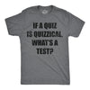 Mens Funny T Shirts If A Quiz Is Quizzical Whats A Test Sarcastic Tee For Men