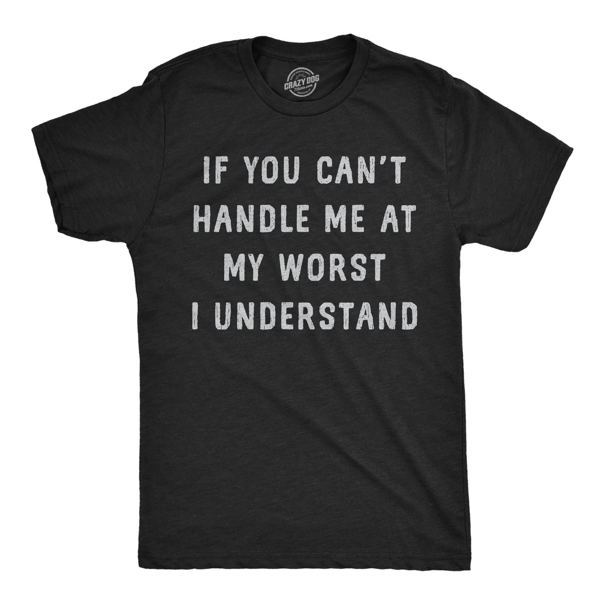 Mens Funny T Shirts If You Cant Handle Me At My Worst I Understand Sarcastic Novelty Tee for Men