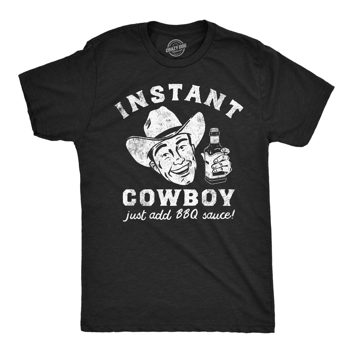 Mens Funny T Shirts Instant Cowboy Sarcastic Cookout Barbeque Graphic Tee for Men