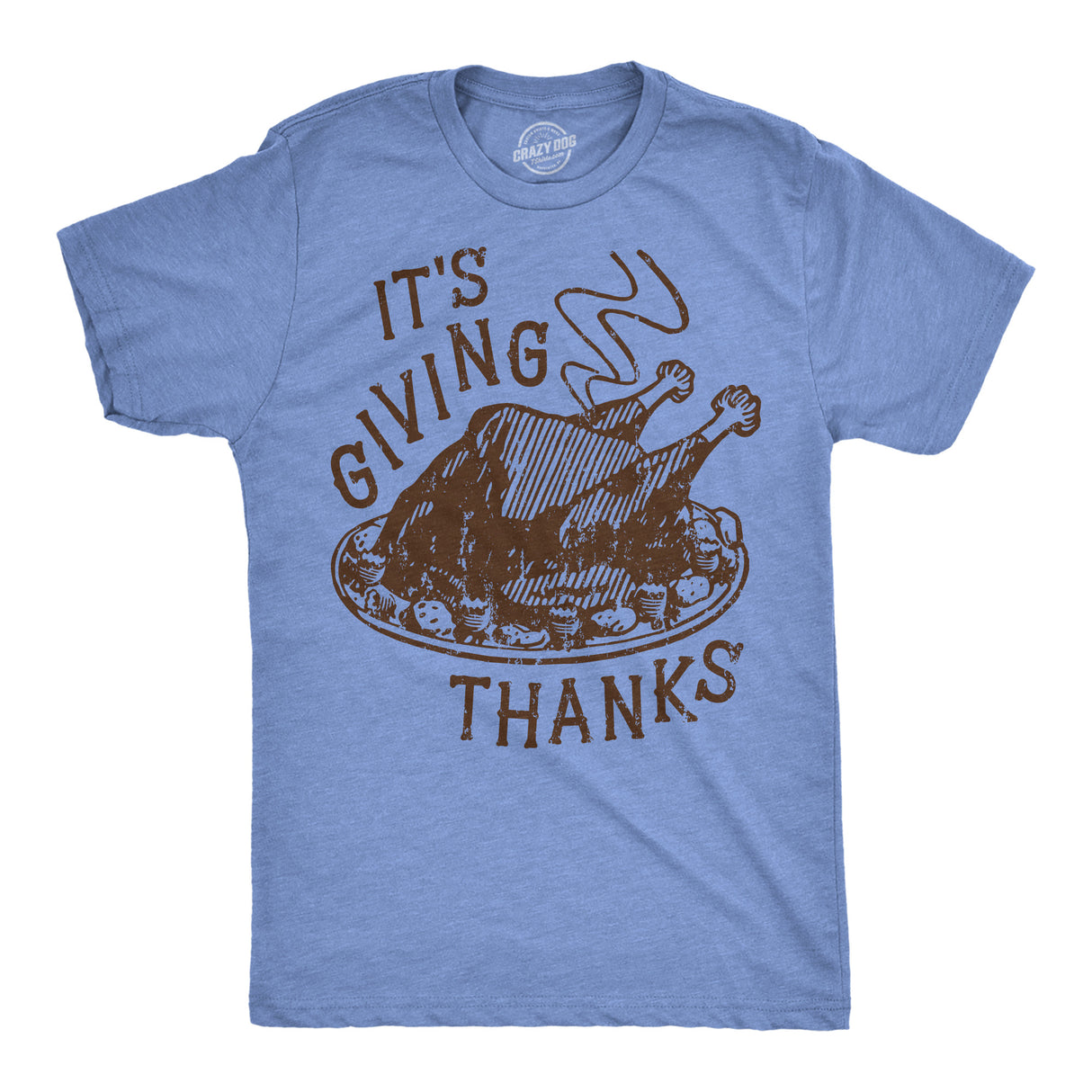 Mens Funny T Shirts Its Giving Thanks Sarcastic Thanksgiving Dinner Graphic Novelty Tee For Men