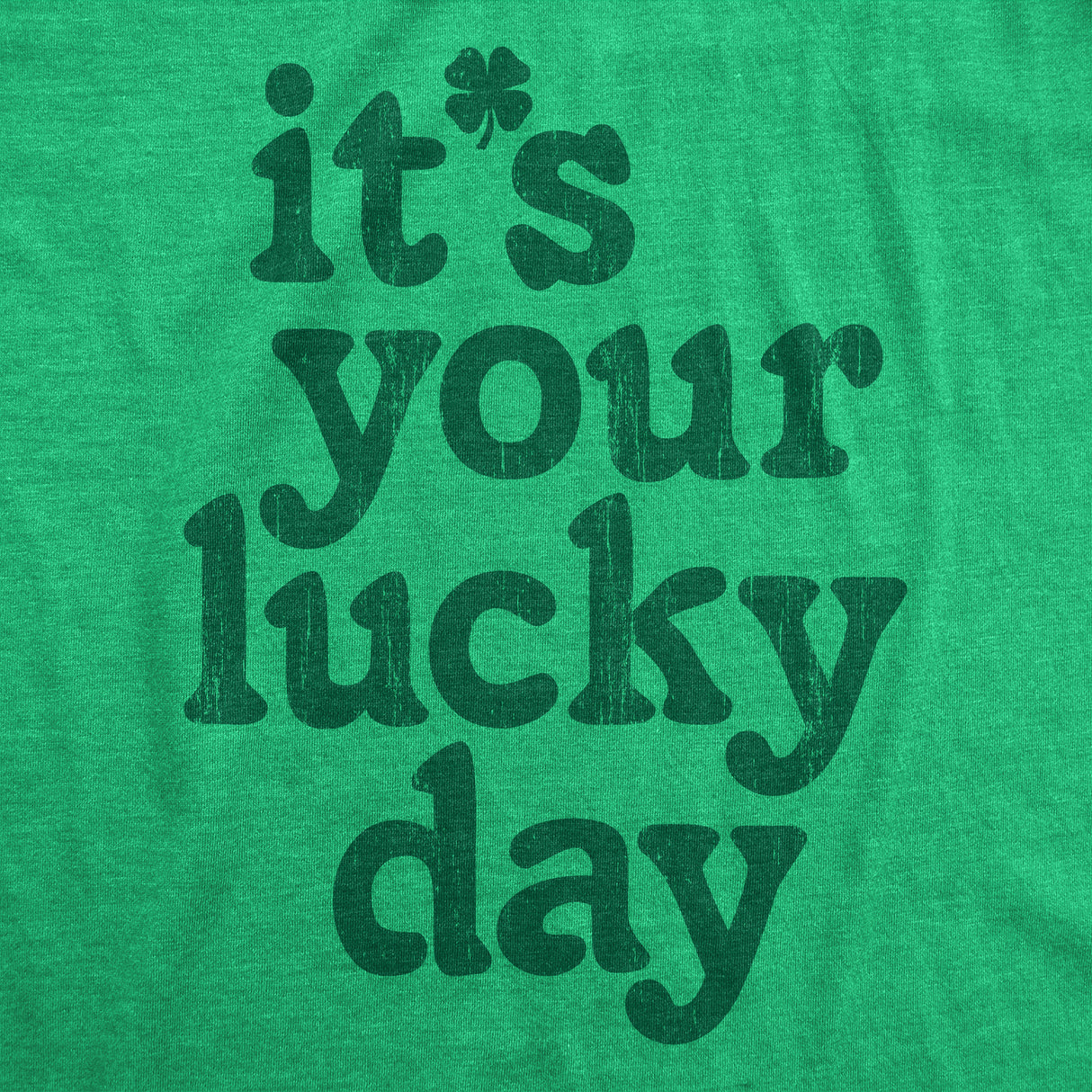 Mens Funny T Shirts Its Your Lucky Day St Patricks Day Graphic Tee for Men
