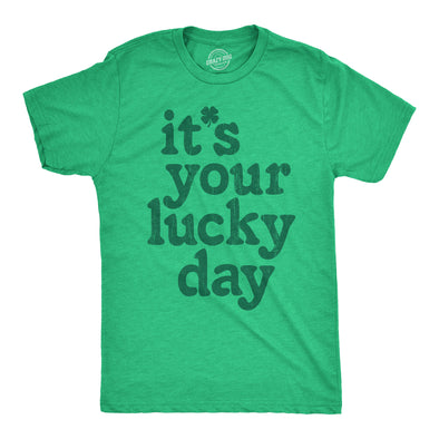 Mens Funny T Shirts Its Your Lucky Day St Patricks Day Graphic Tee For Men