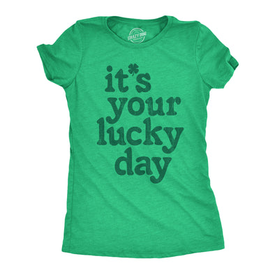 Womens Funny T Shirts Its Your Lucky Day St Patricks Day Graphic Tee For Ladies