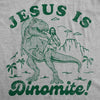 Womens Funny T Shirts Jesus Is Dinomite Funny Christian Graphic Tee For Ladies