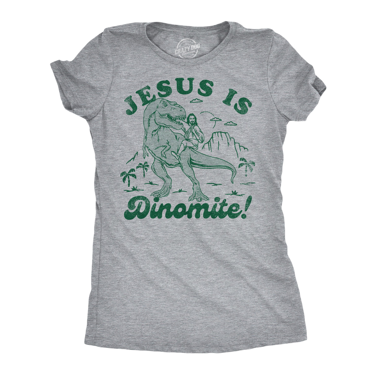 Womens Funny T Shirts Jesus Is Dinomite Funny Christian Graphic Tee For Ladies