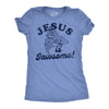 Womens Jesus Is Jawsome Funny Easter T Shirts Sarcastic Christian Tee For Ladies