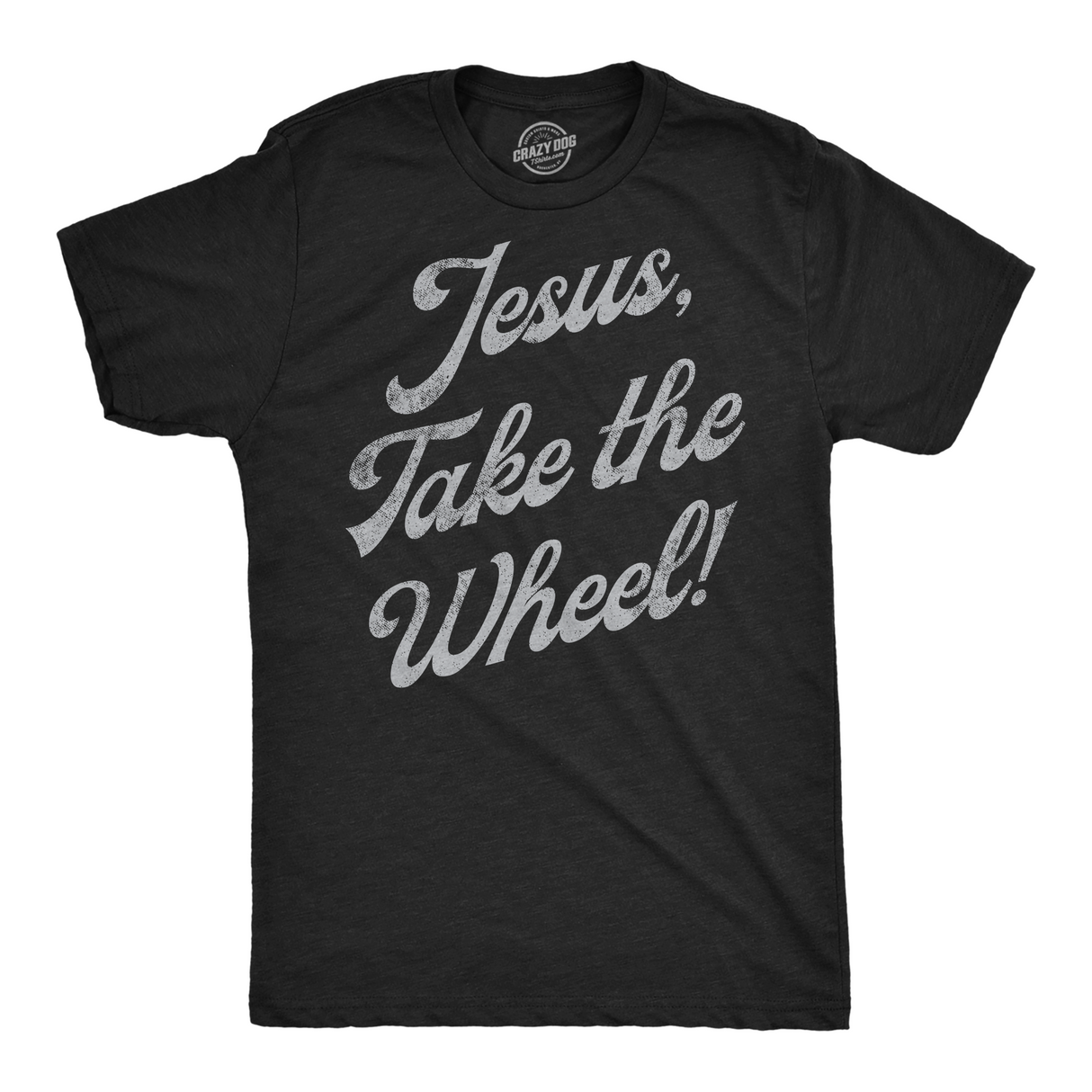Mens Funny T Shirts Jesus Take The Wheel Sarcastic Graphic Tee for Men