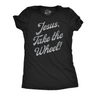 Womens Funny T Shirts Jesus Take The Wheel Sarcastic Graphic Tee for Ladies