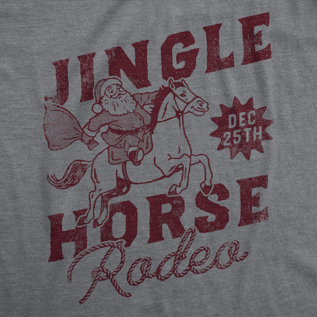 Mens Funny T Shirts Jingle Horse Rodeo Sarcastic Christmas Santa Graphic Novelty Tee For Men