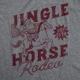 Mens Funny T Shirts Jingle Horse Rodeo Sarcastic Christmas Santa Graphic Novelty Tee For Men