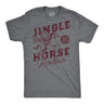 Mens Funny T Shirts Jingle Horse Rodeo Sarcastic Christmas Santa Graphic Novelty Tee For Men