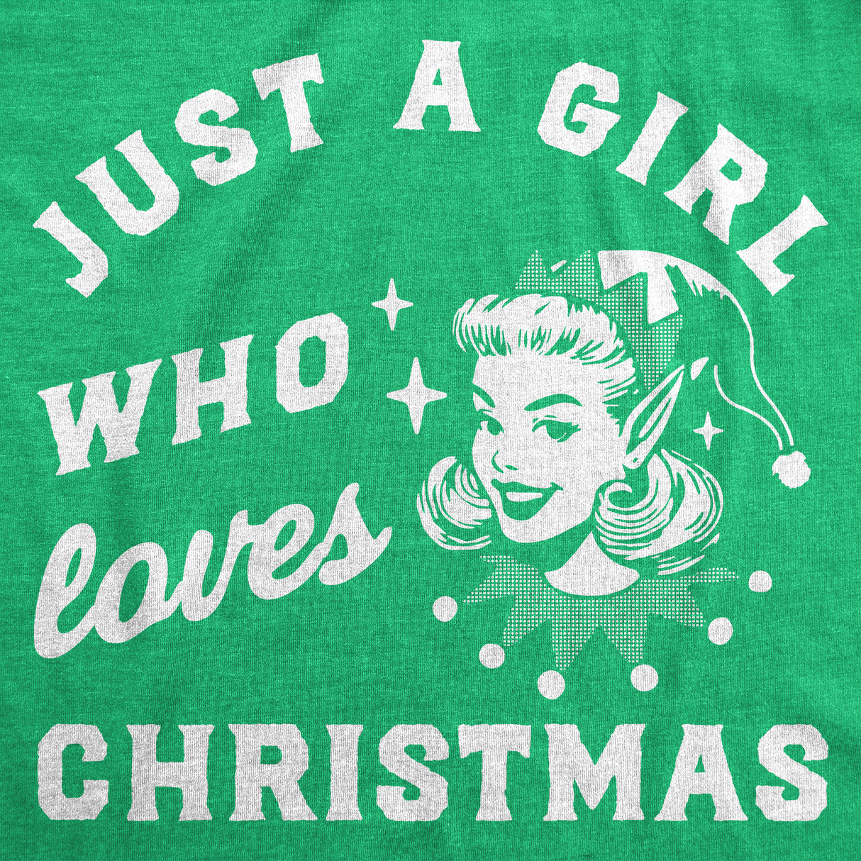 Womens Funny T Shirts Just A Girl Who Loves Christmas Sarcastic Xmas Graphic Tee For Ladies