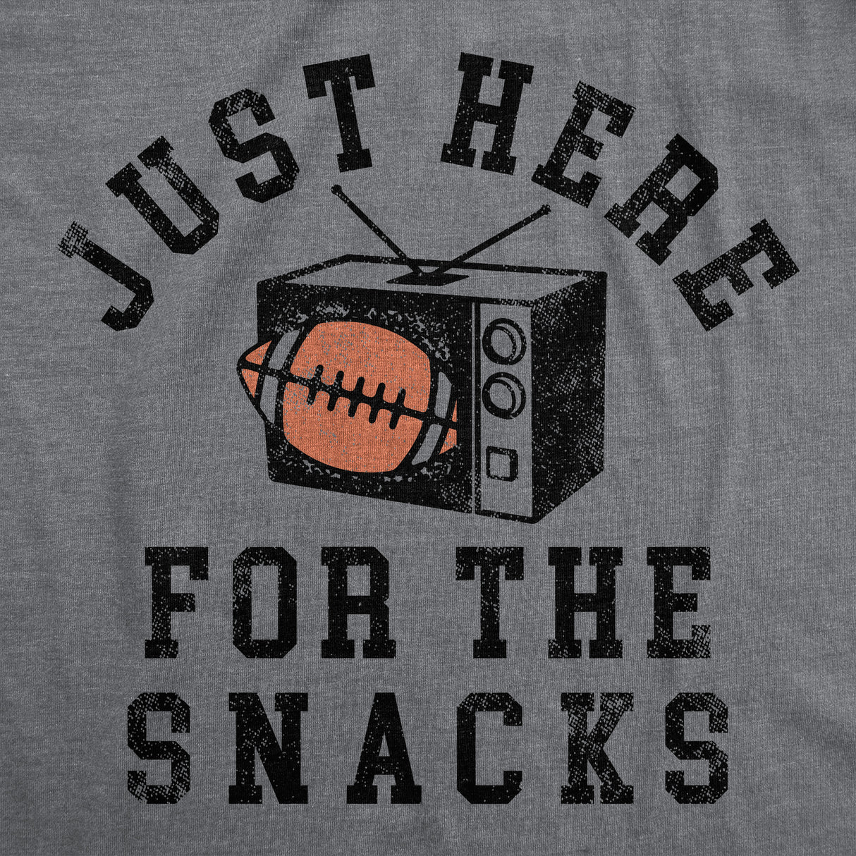Womens Funny T Shirts Just Here For The Snacks Sarcastic Football Tee For Ladies