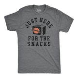 Mens Funny T Shirts Just Here for The Snacks Sarcastic Football Tee for Men
