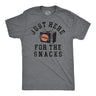 Mens Funny T Shirts Just Here for The Snacks Sarcastic Football Tee for Men