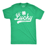 Mens Funny T Shirts Just Lucky I Guess St Patricks Day Novelty Tee For Men