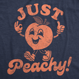 Womens Funny T Shirts Just Peachy Sarcastic Graphic Tee For Ladies