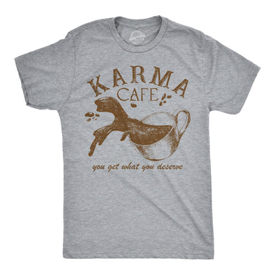 Mens Funny T Shirts Karma Cafe Sarcastic Coffee Graphic Tee For Men