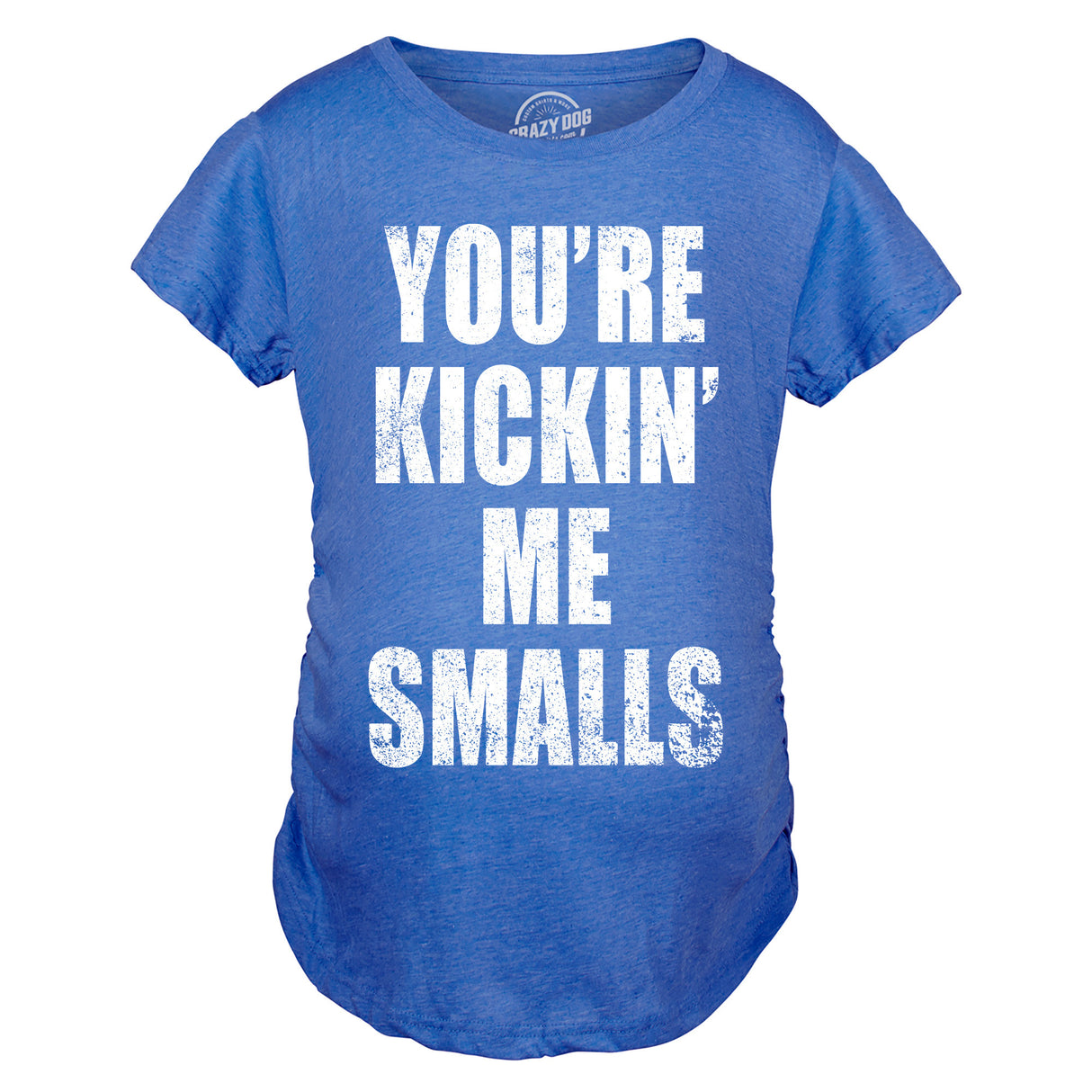 Maternity Kicking Me Smalls Funny T shirt Pregnancy Announcement Novelty Tee