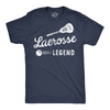 Mens Funny T Shirts Lacrosse Legend Sarcastic Sports Graphic Tee For Men