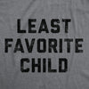 Mens Funny T Shirts Least Favorite Child Sarcastic Family Graphic Tee For Men