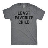 Mens Funny T Shirts Least Favorite Child Sarcastic Family Graphic Tee For Men