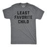 Mens Funny T Shirts Least Favorite Child Sarcastic Family Graphic Tee For Men