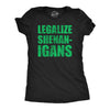 Womens Funny T Shirts Legalize Shenanigans Sarcastic St Patricks Day Tee For Ladies